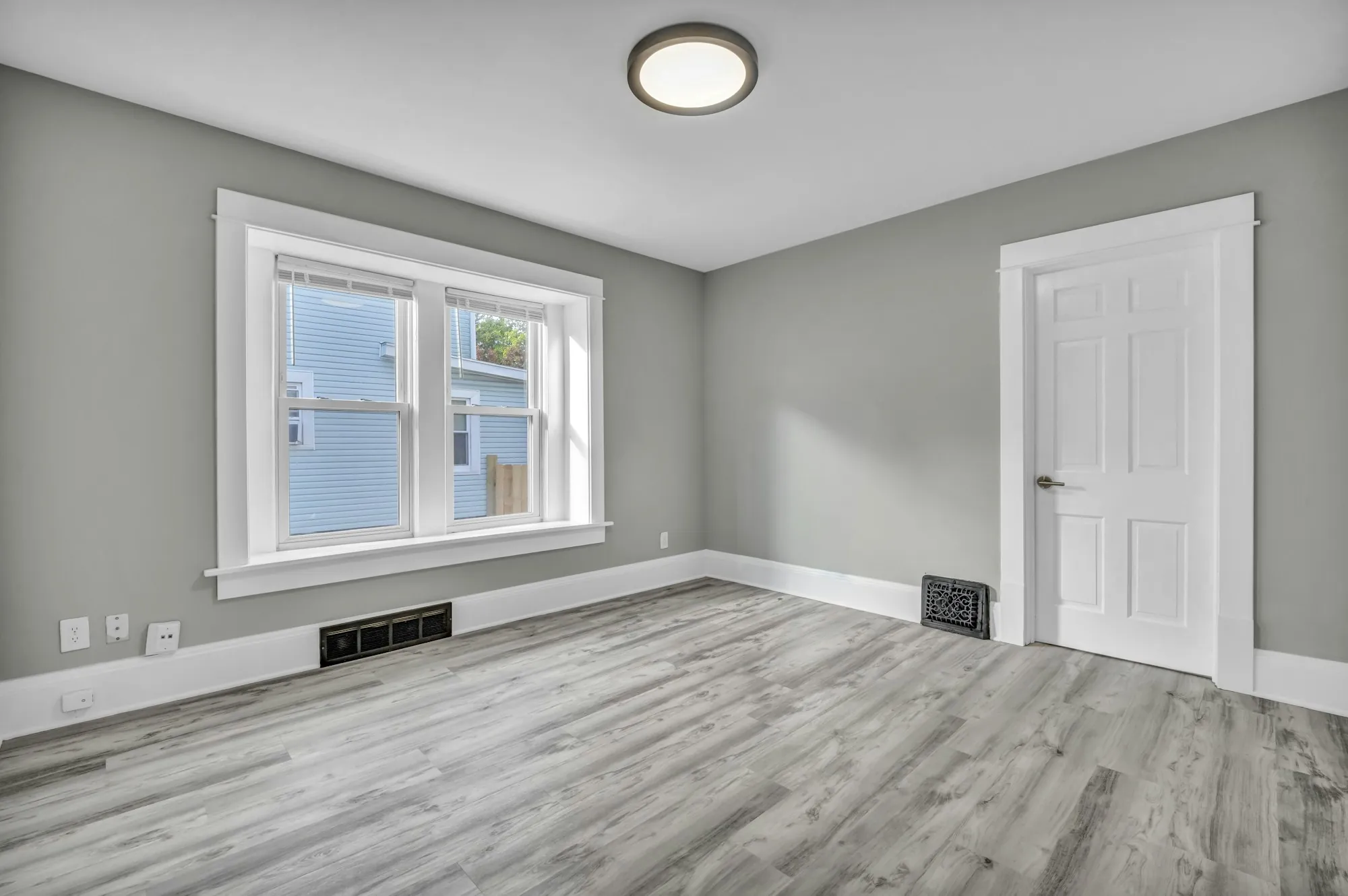 Freshly painted walls and trim