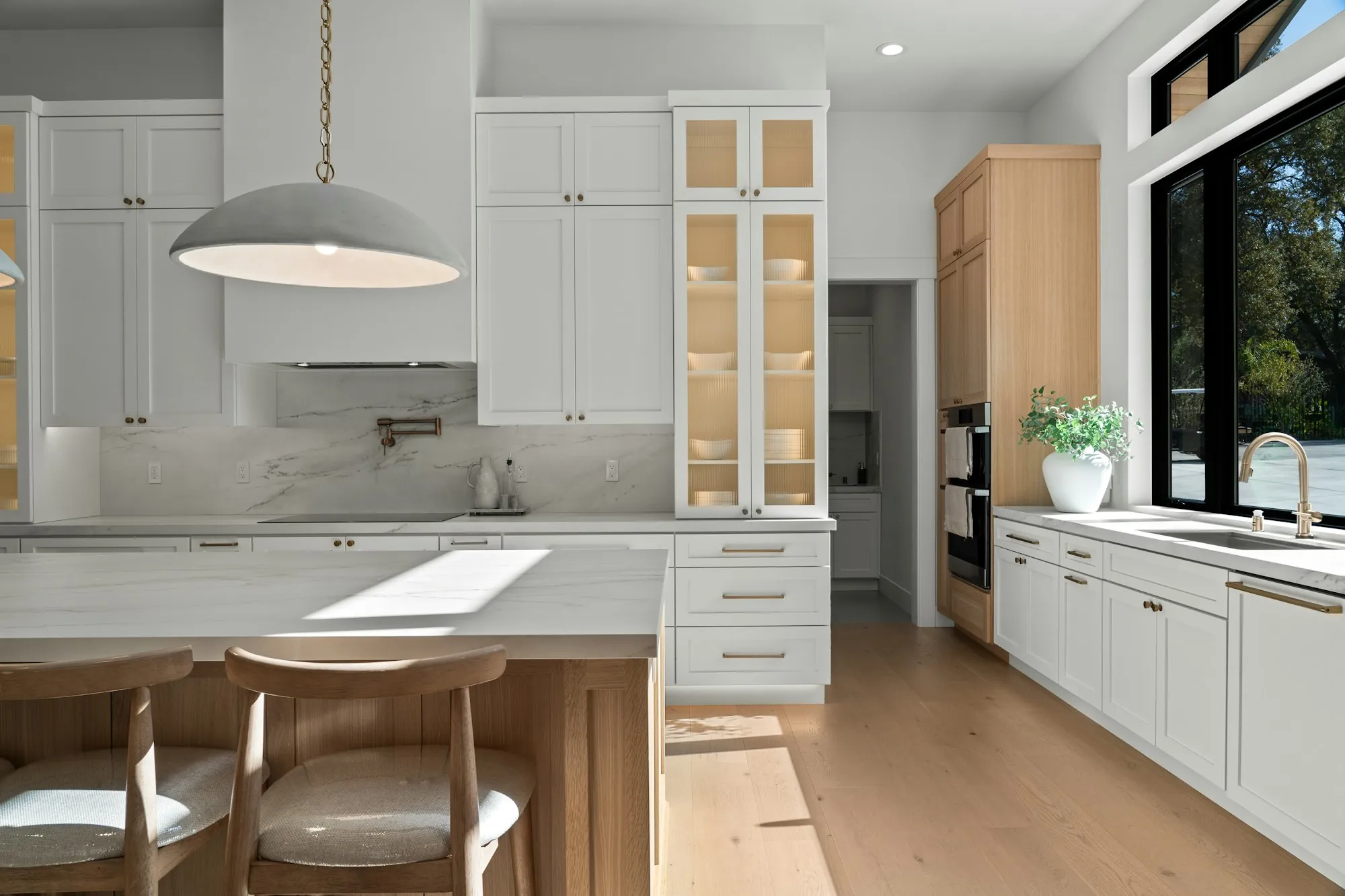 Remodeled kitchen with new cabinetry
